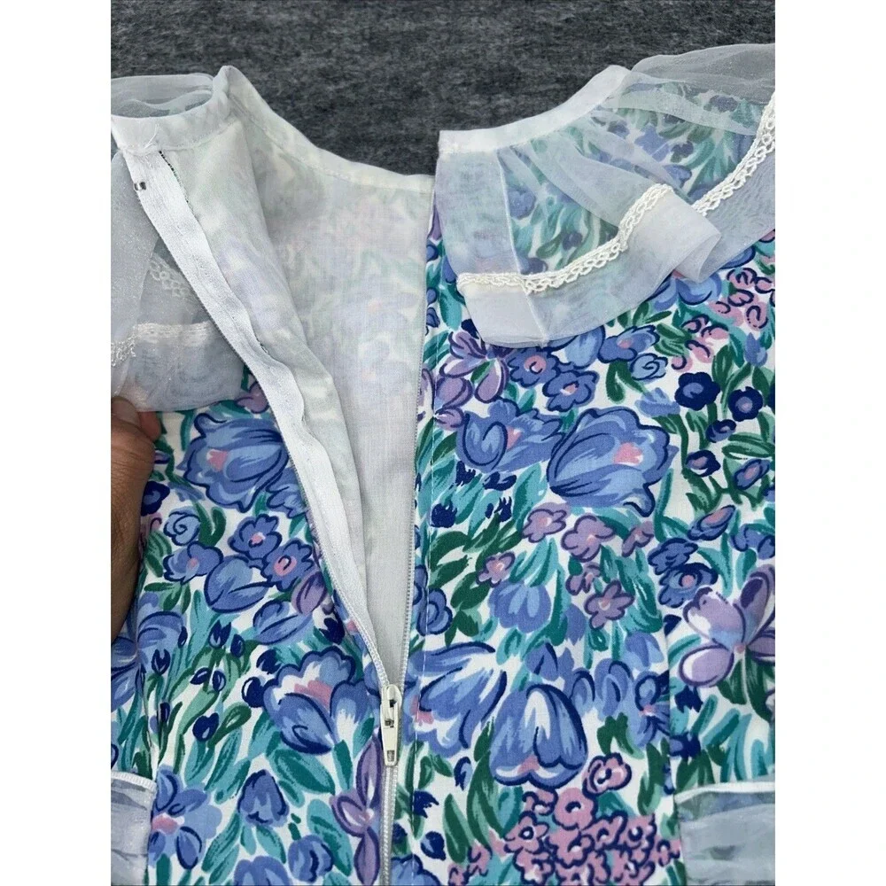 Girls Vintage Short Sleeve Dress Gloria Whyte For Neiman Marcus Size 6X